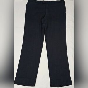 Luce Naturale Luxe Italian Wool Dress Pants Black Super 110s Tailored Fit 42